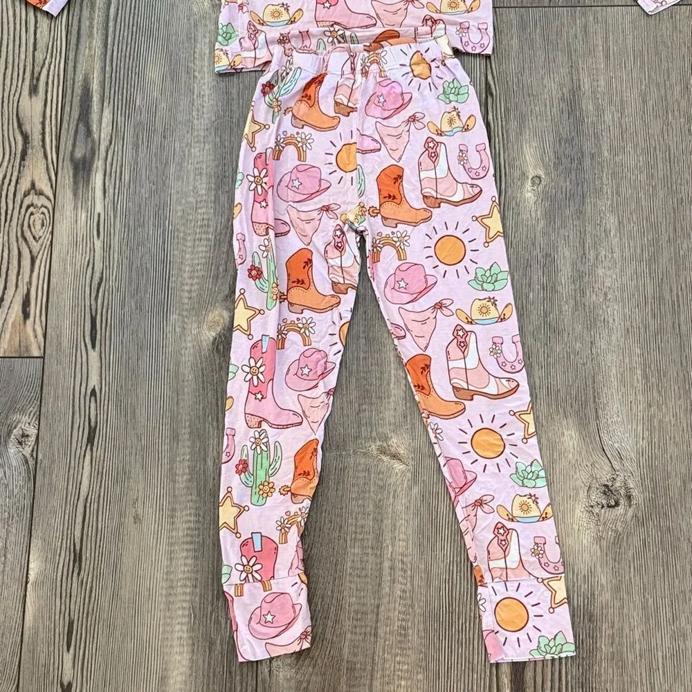 Gigi & Max Western-Cowgirl Print Pajama Set